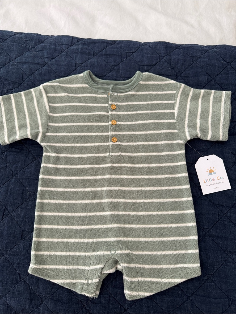 Short Sleeve Henley Romper